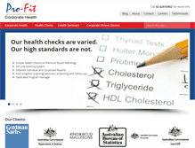 Tablet Screenshot of pfcorporatehealth.com